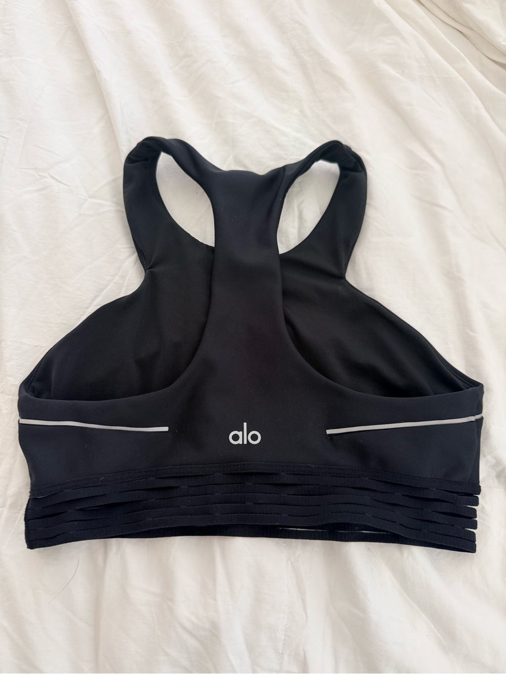 High-Neck Alo Strappy Sports Bra - Picture 3 of 3